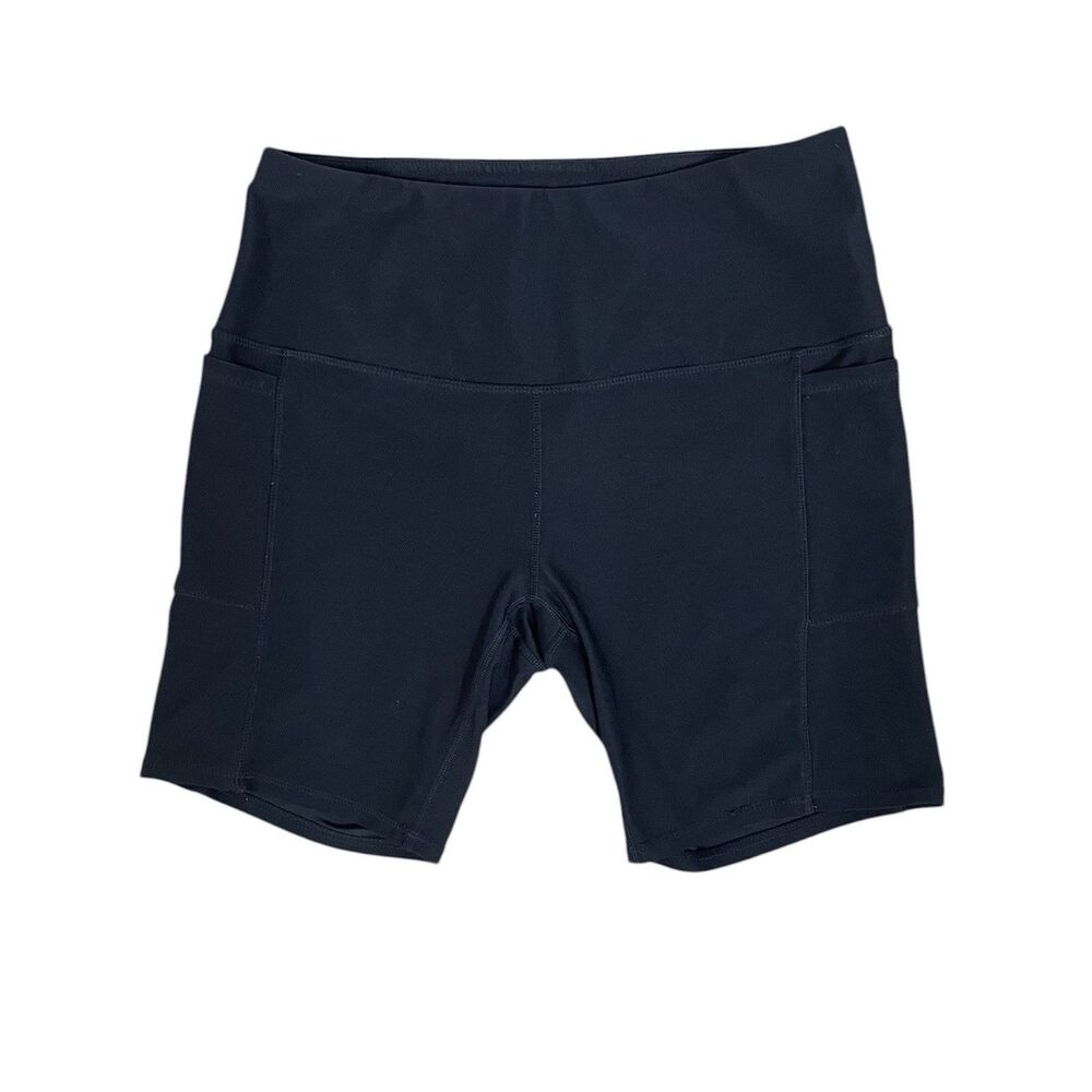 RBX Athletic Shorts Womens Medium Black High Rise Workout Yoga Shorts Pockets